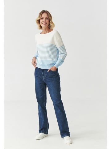 TATUUM Pullover in Hellblau/ Weiß