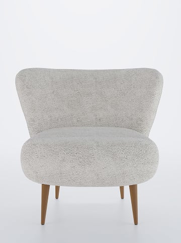 Potiron Paris Sessel "Léon" in Hellgrau/ Creme - (B)79 x (H)73 x (T)78 cm