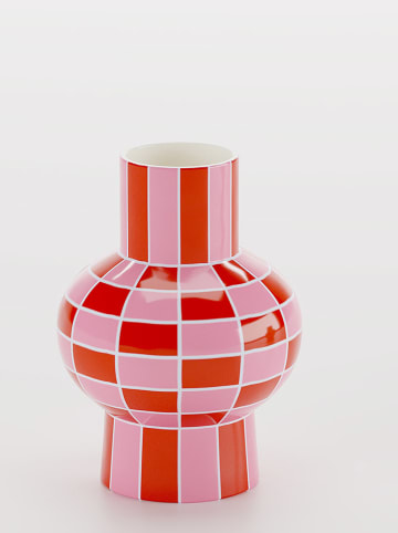 Potiron Paris Wazon "Louvre" w kolorze jasnoróżowo-czerwonym - wys. 20 x Ø 15 cm