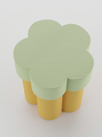 Potiron Paris Beistelltisch "Magnolia" in Gelb/ Mint - (H)49 x Ø 39 cm