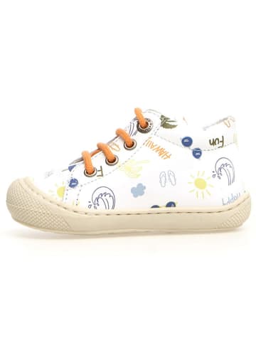 Naturino Leder-Lauflernschuhe "Cocoon" in Weiß/ Blau/ Orange
