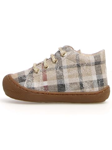 Naturino Leder-Lauflernschuhe "Cocoon" in Beige/ Anthrazit