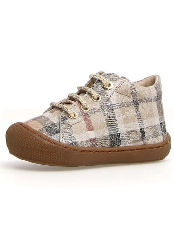 Naturino Leder-Lauflernschuhe "Cocoon" in Beige/ Anthrazit