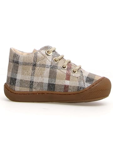 Naturino Leder-Lauflernschuhe "Cocoon" in Beige/ Anthrazit