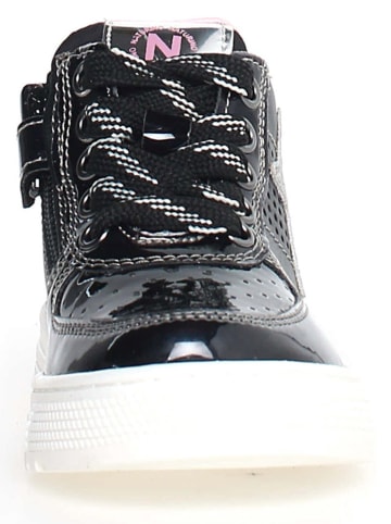 Naturino Leder-Sneakers "Hess" in Schwarz/ Rosa