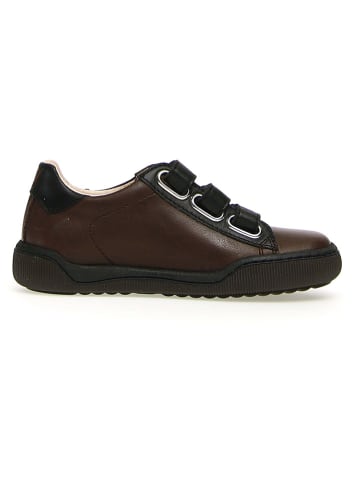 Naturino Leren sneakers "Gempe" bruin/zwart