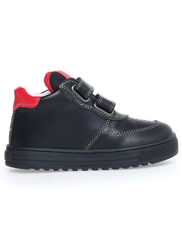 Naturino Skórzane sneakersy "Hess" w kolorze czarno-czerwonym