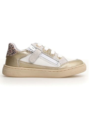 Naturino Leren sneakers goudkleurig/wit