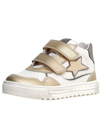 Naturino Skórzane sneakersy w kolorze złoto-białym