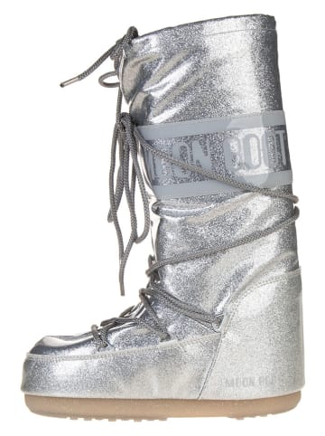 Moon Boot Botki zimowe "Icon" w kolorze srebrnym