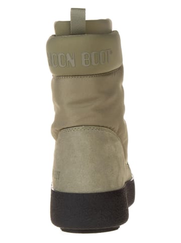 Moon Boot Skórzane botki "Ltrack Combat" w kolorze khaki