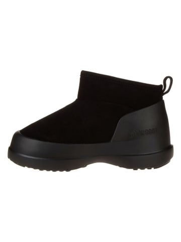 Moon Boot Lederboots "Luna Low" in Schwarz