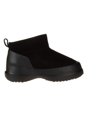 Moon Boot Skórzane botki "Luna Low" w kolorze czarnym