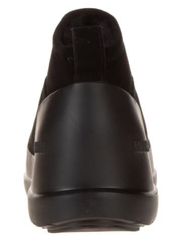 Moon Boot Skórzane botki "Luna Low" w kolorze czarnym