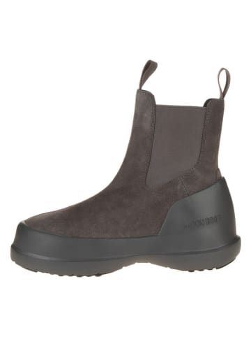 Moon Boot Skórzane botki "Luna Chelsea Suede" w kolorze brązowym