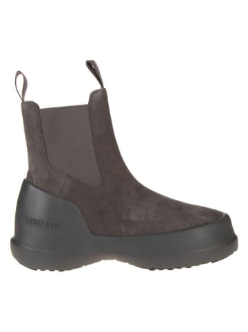 Moon Boot Leren boots "Luna Chelsea Suede" bruin