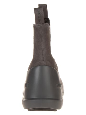 Moon Boot Skórzane botki "Luna Chelsea Suede" w kolorze szarym