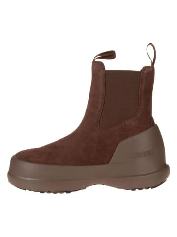 Moon Boot Leren boots "Luna Chelsea Suede" lichtbruin