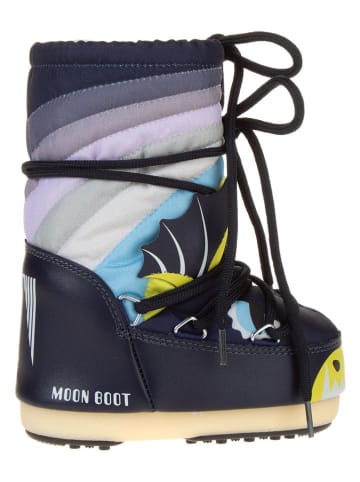 Moon Boot Botki zimowe "Icon" w kolorze granatowym ze wzorem