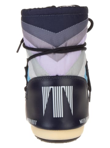 Moon Boot Botki zimowe "Icon" w kolorze granatowym ze wzorem