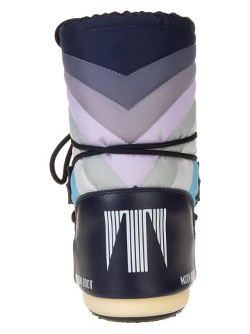 Moon Boot Botki zimowe "Icon" w kolorze granatowym ze wzorem