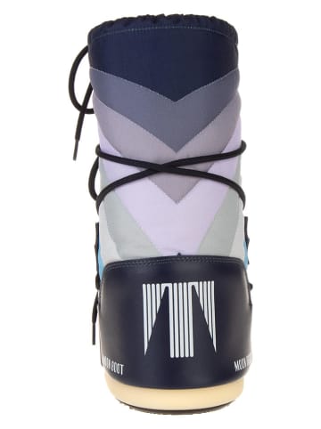 Moon Boot Botki zimowe "Icon" w kolorze granatowym ze wzorem