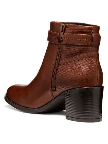 Geox Leder-Stiefeletten "New Asheel" in Hellbraun