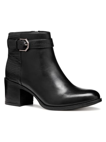 Geox Leder-Stiefeletten "New Asheel" in Schwarz