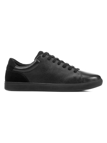 Geox Skórzane sneakersy "Avola" w kolorze czarnym