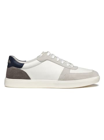 Geox Skórzane sneakersy "Avola" w kolorze biało-szarym