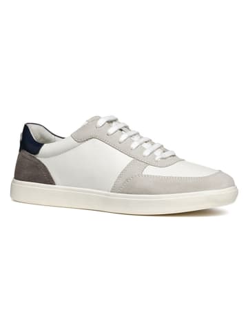 Geox Skórzane sneakersy "Avola" w kolorze biało-szarym