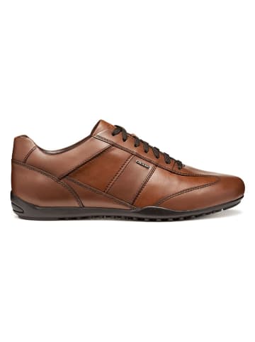 Geox Skórzane sneakersy "Wells" w kolorze jasnobrązowym