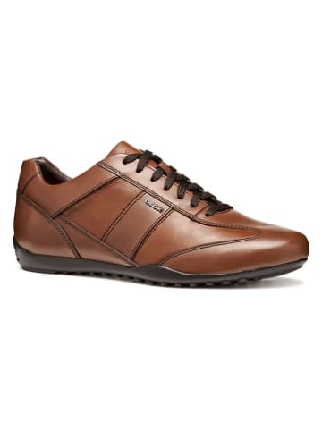 Geox Skórzane sneakersy "Wells" w kolorze jasnobrązowym