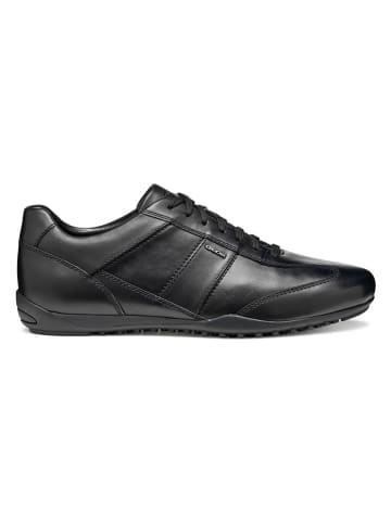 Geox Skórzane sneakersy "Wells" w kolorze czarnym