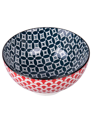 Villa d´Este Schale "Confusion" in Rot/ Blau  - Ø 15,5 cm