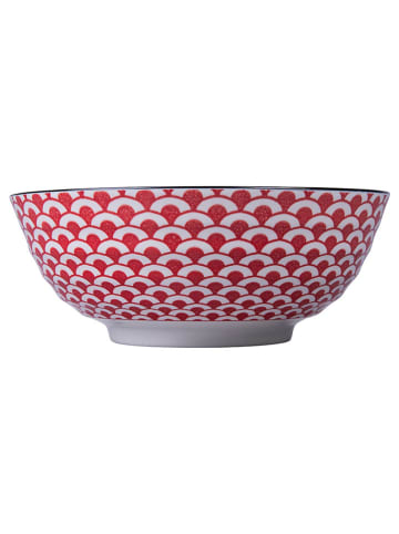 Villa d´Este Kom "Confusion" rood/blauw - Ø 15,5 cm