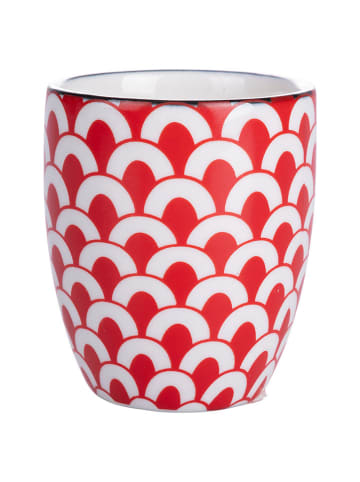 Villa d´Este 6-delige set: koffiebekers "Confusion" rood - 90 ml