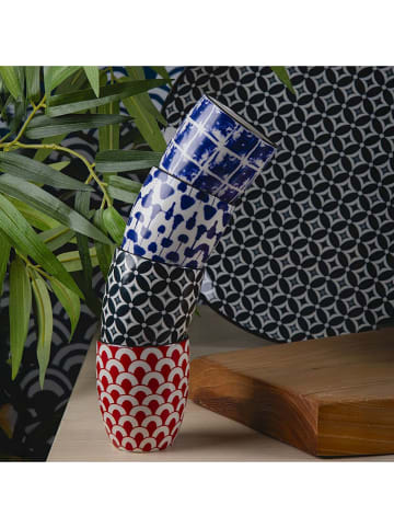 Villa d´Este 6-delige set: koffiebekers "Confusion" rood - 90 ml
