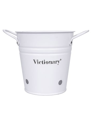 Villa d´Este Knoflookpot "Victionary" wit/zwart - (H)15 cm