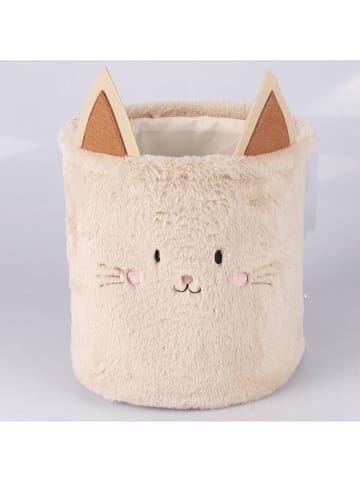 Villa d´Este Aufbewahrungskorb "Cat" in Creme - (H)26 x Ø 26 cm