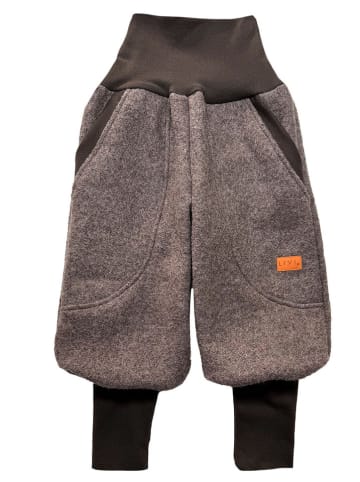 LiVi Woll-Streetjogger "Darkbeige" in Dunkelbraun