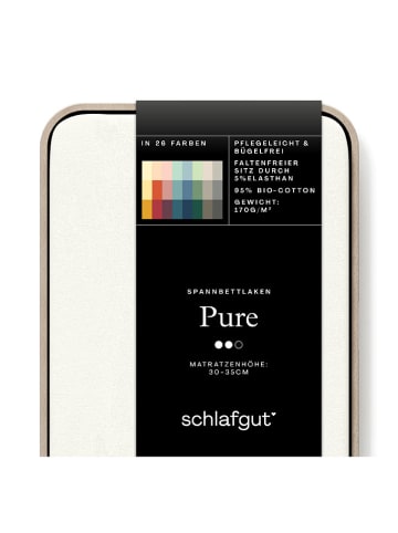 Schlafgut Spannbettlaken "Pure" in Creme
