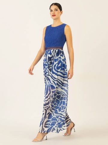 APART Kleid in Blau/ Weiß