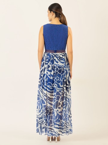APART Kleid in Blau/ Weiß