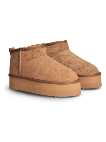 Liu Jo Leren enkelboots lichtbruin