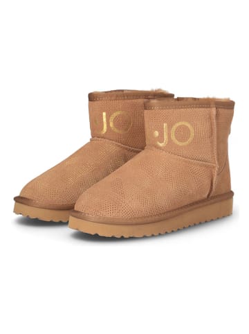 Liu Jo Leder-Boots in Hellbraun