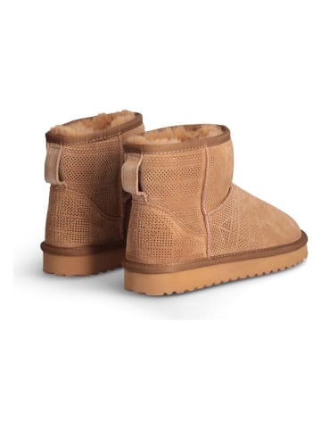 Liu Jo Leder-Boots in Hellbraun