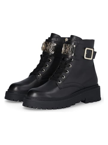 Liu Jo Leder-Boots in Schwarz