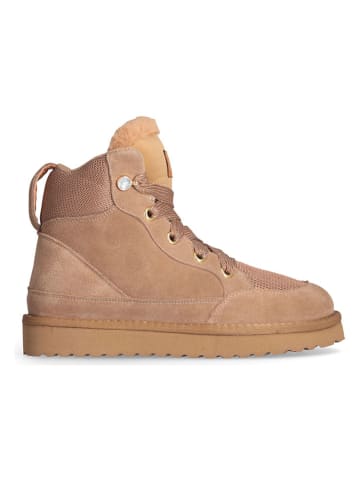 Liu Jo Leder-Winterboots in Hellbraun