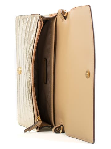 Michael Kors Skórzana torebka w kolorze złotym - 22 x 14 x 6 cm